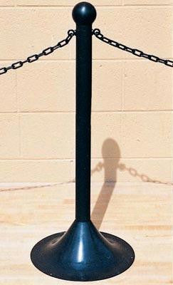 2" x 33" Plastic Stanchion - Black
