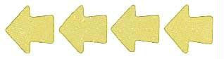 Roll of 100 Adhesive Arrows - Yellow