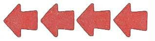 Roll of 100 Adhesive Arrows - Red