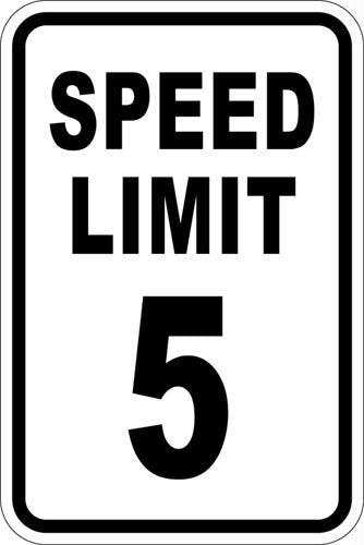 12" x 18" Sign - Speed Limit 5