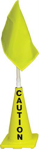 Yellow Cone w- Yellow Flag (Caution)(Lighted)