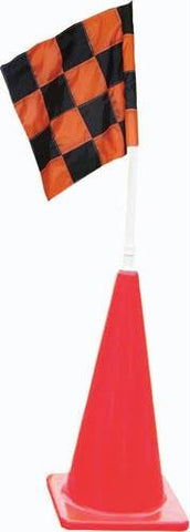 28" Orange-Black Checkered Flag w-Cone