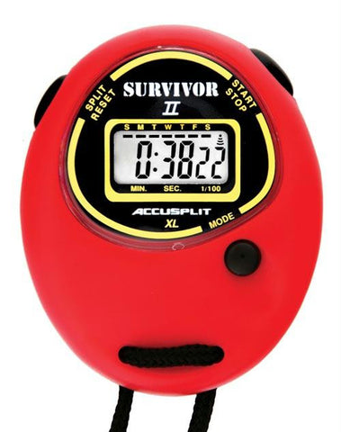 Accusplit Survivor Stopwatch - Red