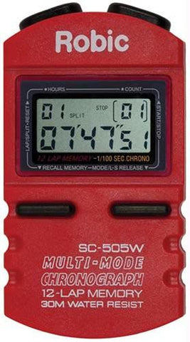 Robic SC505W 12 Memory Timer - Red