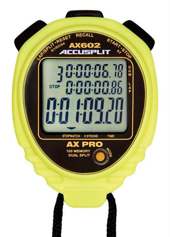 ACCUSPLIT 100 Memory Stopwatch - Yellow